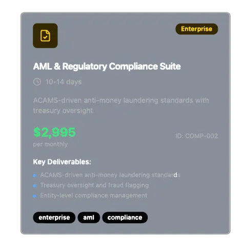 AML & Regulatory Compliance Suite