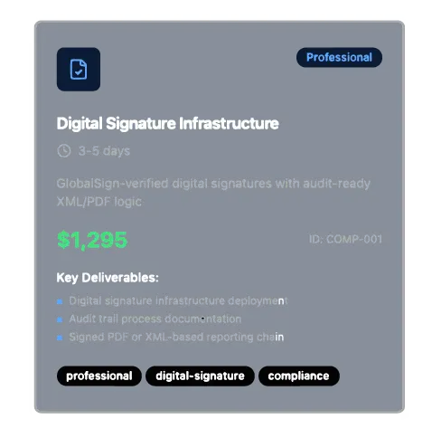 Digital Signature Infrastructure