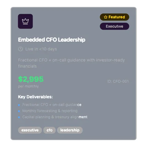 Embedded CFO Leadership