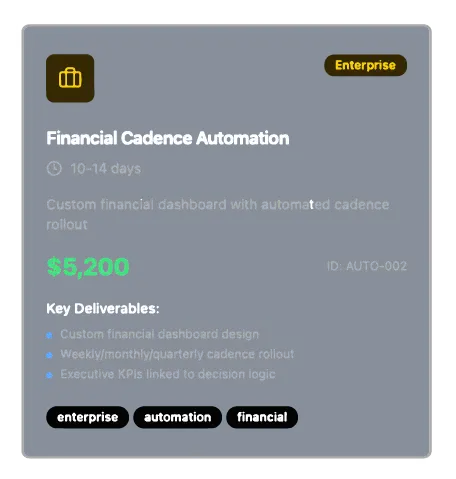 Financial Cadence Automation