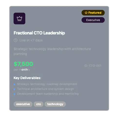 Fractional CTO Leadership