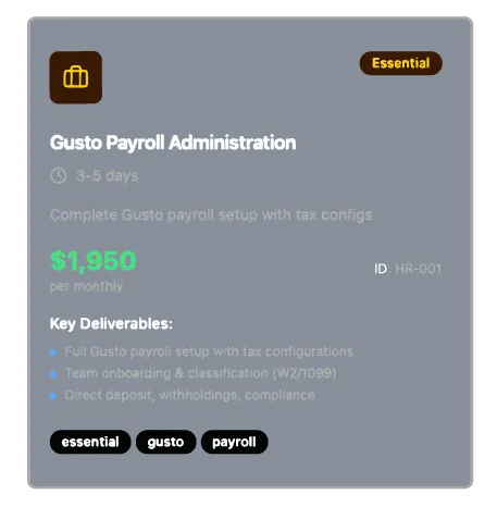 Gusto Payroll Administration