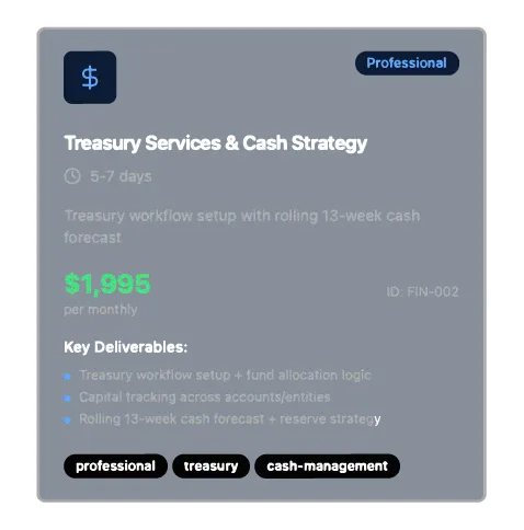 Treasury Services & Cash Strategy